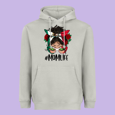 Mexican Mom Life Messy Bun Mama Heavyweight Hoodie Designed By Bundleandbundleshop