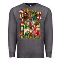 Charcoal Heather merry drunk im christmas Premium Sweatshirt - AdoDesignShop