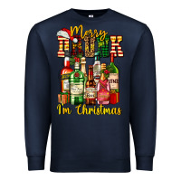 Navy merry drunk im christmas Premium Sweatshirt - AdoDesignShop
