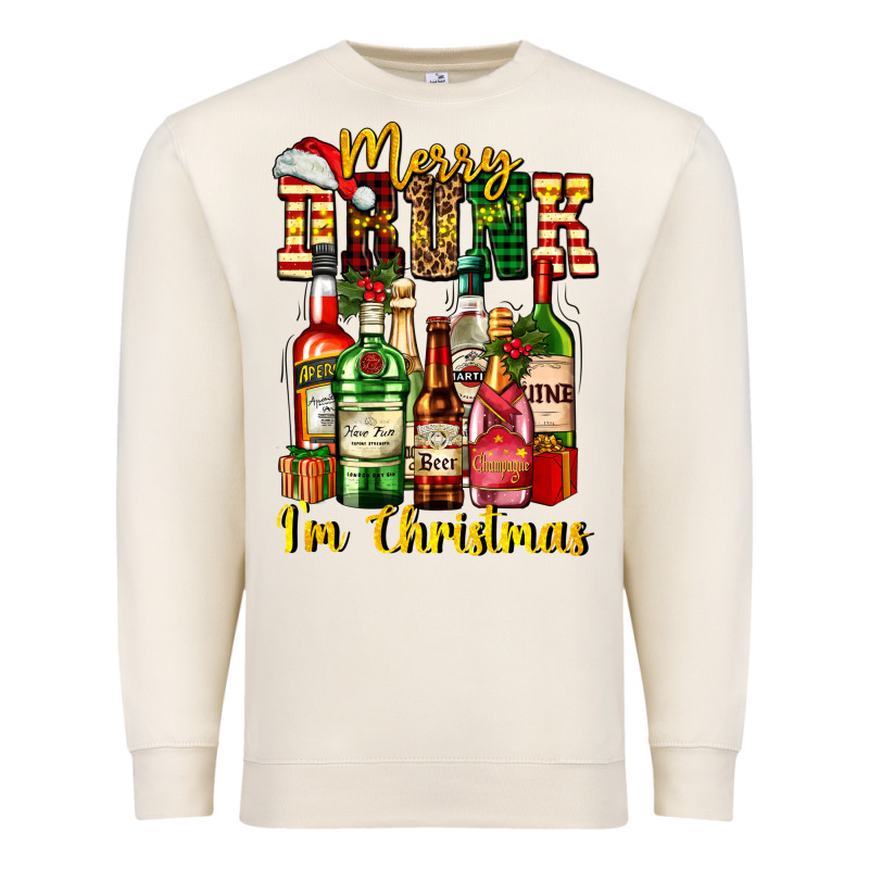 Merry Drunk Im Christmas Premium Sweatshirt by AdoDesignShop | Teevron