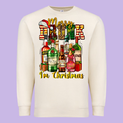 Merry Drunk Im Christmas Premium Sweatshirt Designed By Adodesignshop