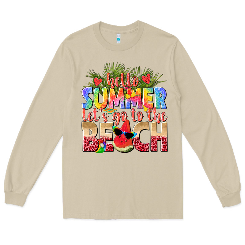 Hello Summer Lets Go To The Beach Long Sleeve Tee by texasbilliewilder | Teevron