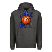 Charcoal Heather game day basketball Premium Hoodie - MaliasSmallBusiness