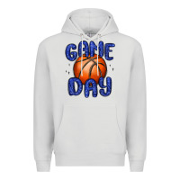 Dove Grey game day basketball Premium Hoodie - MaliasSmallBusiness