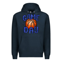 Navy game day basketball Premium Hoodie - MaliasSmallBusiness