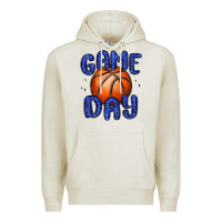 Oatmeal Heather game day basketball Premium Hoodie - MaliasSmallBusiness