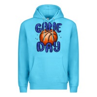 Ocean Blue game day basketball Premium Hoodie - MaliasSmallBusiness