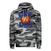 Slate Camo game day basketball Premium Hoodie - MaliasSmallBusiness