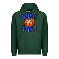Sports Green game day basketball Premium Hoodie - MaliasSmallBusiness