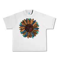 Lunar Rock Fall Tooled Leather Sunflower Urban Heavy Tee - RanaPortraitStore