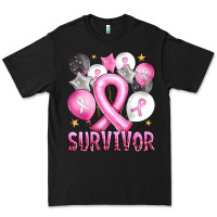 Balloons Cancer Ribbon Survivor Premium Tee | Teevron