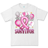 White Balloons cancer ribbon survivor Premium Tee - Artiststas