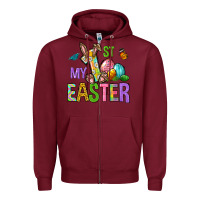 Burgundy My first Easter Zipper Hoodie - Neo Western