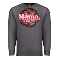 Charcoal Heather mama leopard Premium Sweatshirt - JahusDesignShop