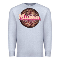 Heather Grey mama leopard Premium Sweatshirt - JahusDesignShop