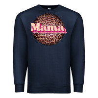 Navy mama leopard Premium Sweatshirt - JahusDesignShop