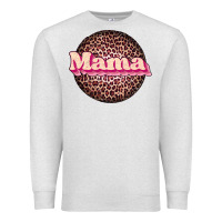 Oatmeal Heather mama leopard Premium Sweatshirt - JahusDesignShop