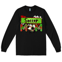 Black soccer mom with leopard Long Sleeve Tee - Zillion Design Studio