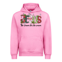 Fuchsia Pink jesus the reason for the season Urban Hoodie - MaliasSmallBusiness