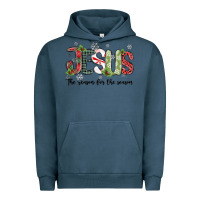 Pigment Midnight Navy jesus the reason for the season Urban Hoodie - MaliasSmallBusiness