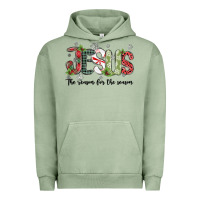 Pigment Oil Green jesus the reason for the season Urban Hoodie - MaliasSmallBusiness