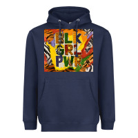 Navy black girl power tumbler Heavyweight Hoodie - BundleAndBundleShop