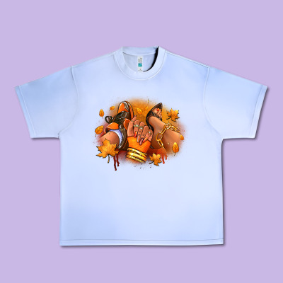 Fall Sneaker And Heel Afro Woman Urban Heavy Tee Designed By Ranaportraitstore