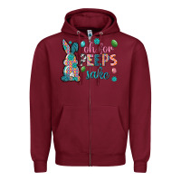 Burgundy Oh for peeps shake Zipper Hoodie - Neo Western