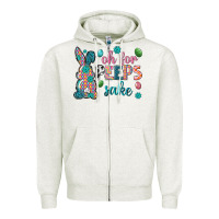 Oatmeal Heather Oh for peeps shake Zipper Hoodie - Neo Western