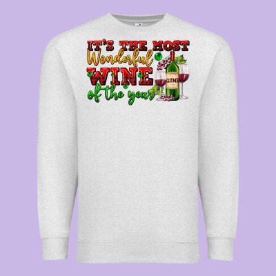 Its The Most Wonderful Wine Of The Year Premium Sweatshirt Designed By Adodesignshop