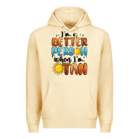 Pina Colada i'm better person when i'm tan Premium Hoodie - MaliasSmallBusiness