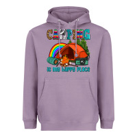 Lavender camping is my happy  place Heavyweight Hoodie - AdoDesignShop