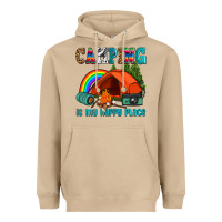 Mushroom camping is my happy  place Heavyweight Hoodie - AdoDesignShop