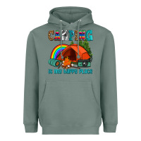 Sage camping is my happy  place Heavyweight Hoodie - AdoDesignShop