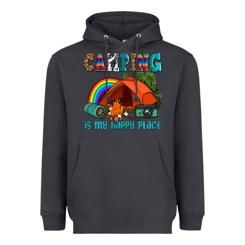 Camping Is My Happy  Place Heavyweight Hoodie by AdoDesignShop | Teevron