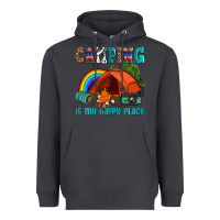 Smoke camping is my happy  place Heavyweight Hoodie - AdoDesignShop