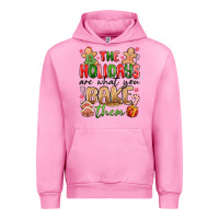 Fuchsia Pink the holidays are what you bake them Urban Hoodie - MaliasSmallBusiness