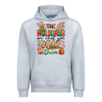 Heather Grey the holidays are what you bake them Urban Hoodie - MaliasSmallBusiness