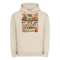 Pigment French Oak the holidays are what you bake them Urban Hoodie - MaliasSmallBusiness