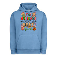 Pigment Pebble Blue the holidays are what you bake them Urban Hoodie - MaliasSmallBusiness