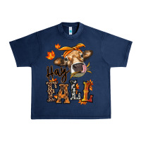 Navy Hay Fall heifer Urban Heavy Tee - RanaPortraitStore