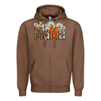 Chestnut western daisies mama Zipper Hoodie - HRA Design Shop