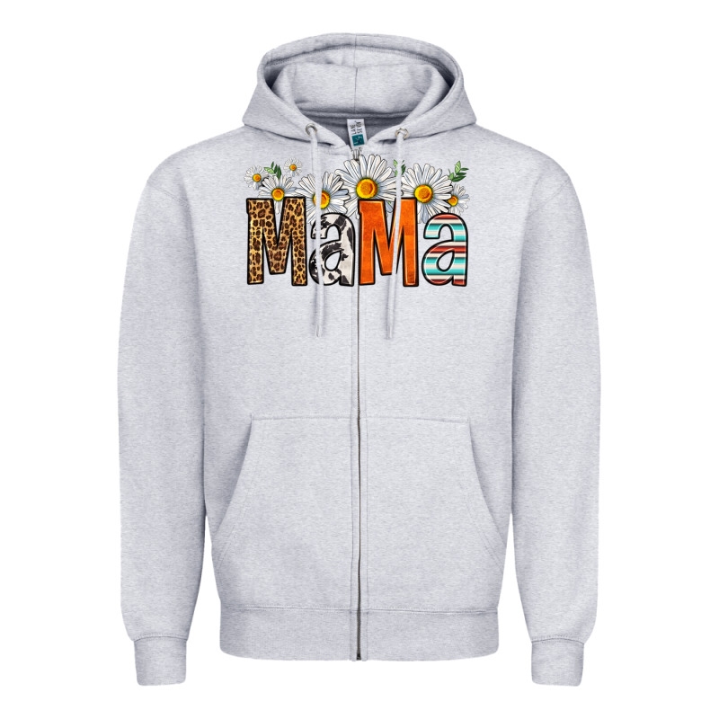 Western Daisies Mama Zipper Hoodie by HRA Design Shop | Teevron