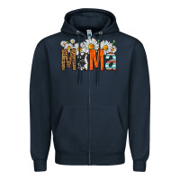 Navy western daisies mama Zipper Hoodie - HRA Design Shop