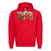Red western daisies mama Zipper Hoodie - HRA Design Shop