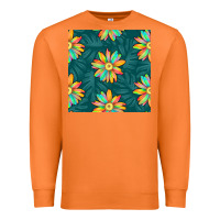 Carrot colorful tropical flowers seamless pattern Premium Sweatshirt - BundleAndBundleShop