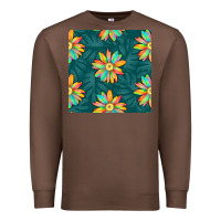 Chestnut colorful tropical flowers seamless pattern Premium Sweatshirt - BundleAndBundleShop
