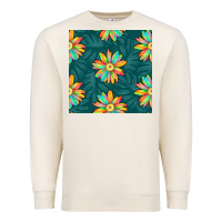 Sandshell colorful tropical flowers seamless pattern Premium Sweatshirt - BundleAndBundleShop