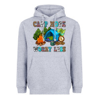 Heather Grey camp more worry less Heavyweight Hoodie - AdoDesignShop