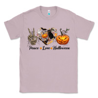 Lilac Peace Love Halloween Classic Tee - texasbilliewilder